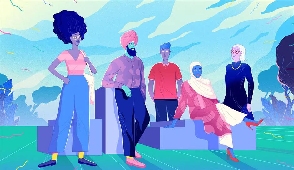 Unilever'in çeşitlilik içeren ve kapsayıcı bir çevre olduğunu farklı kültür ve cinsiyetlere sahip kişilerle anlatan görsel