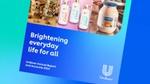 Unilever'in 2024 Yıllık Raporu ve Hesaplarının Magnum, Dove ve Hellmann's marka görsellerini gösteren kapağı