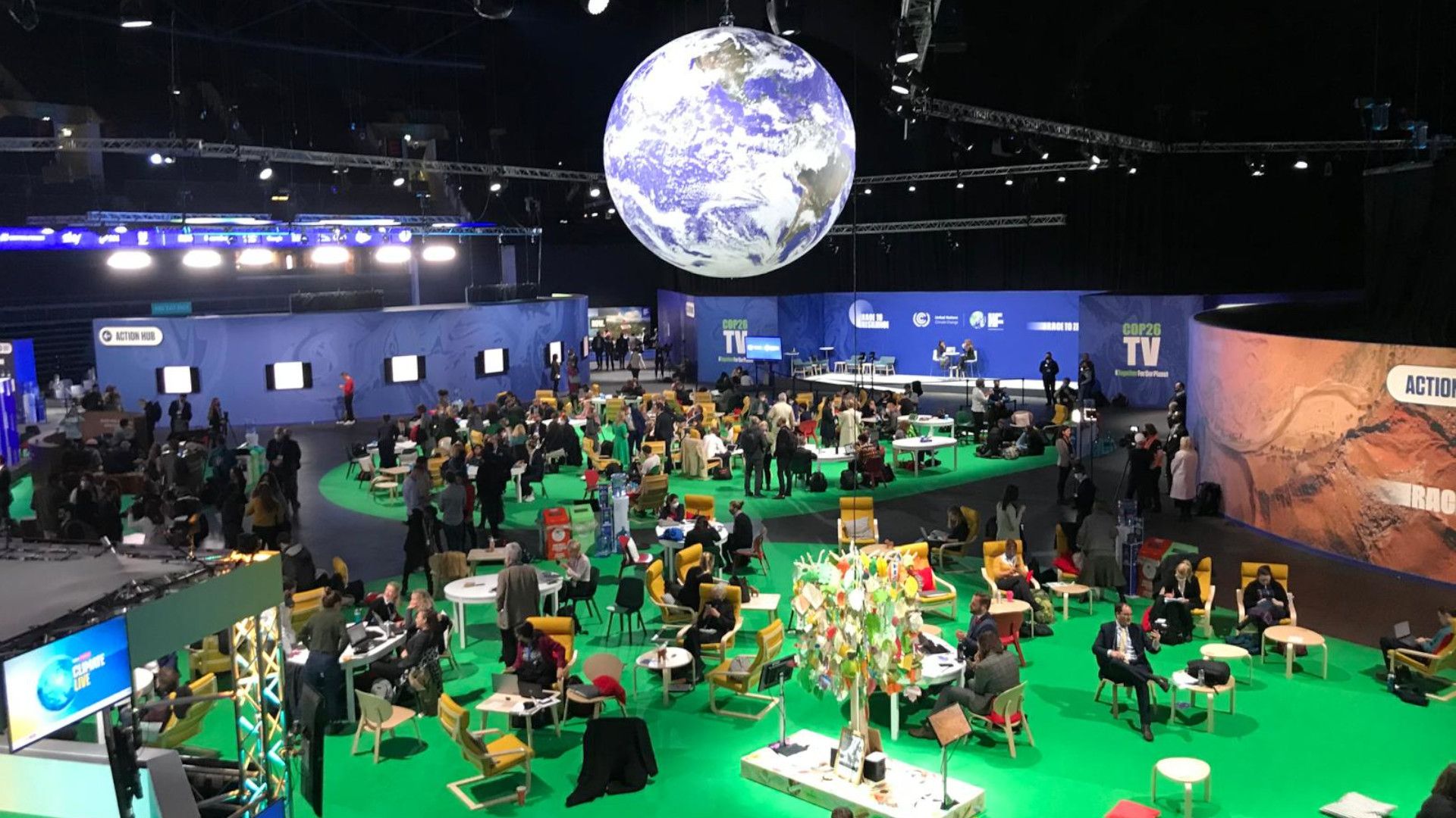 Birleşmiş Milletler İklim Değişikliği Konferansı odası.