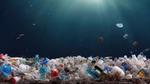 Deniz tabanında duran plastik şişe ve ambalaj yığınlarının 3D görselleştirmesi.